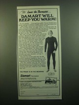 1980 Damart Thermawear Ad - Lower the Thermostat - £14.27 GBP