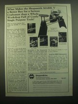 1980 Shopsmith Mark V Woodworking System Ad - For Serious Craftsman - $18.49