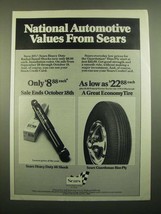 1980 Sears Heavy Duty 48 Shock and Guardsman Bias-Ply Tire Ad - $18.49