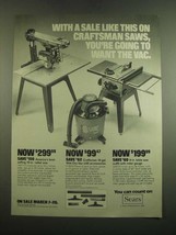 1982 Sears Radial Saw, Craftsman Wet-Dry Vac and Table Saw Ad - £14.76 GBP