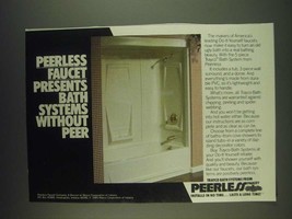 1985 Peerless 5-Piece Trayco Bath system Ad - Peerless faucet presents bath  - £14.53 GBP