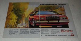 1988 Buick Regal Car Ad - Even Its Reviews are Beautiful - £14.44 GBP