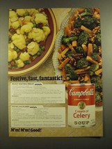 1988 Campbell&#39;s Cream of Celery Soup Ad - Walnut Vegetable Medley - £14.55 GBP