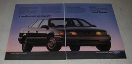 1988 Ford Taurus Car Ad - I Used to Own an Import - £14.49 GBP