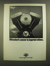 1988 Harley-Davidson Motorcycles Ad - Answer to Imported Whines - $18.49