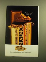 1988 Hershey&#39;s Golden Collection Chocolate Bars Ad - Precious Metal Down 1/8 - £14.55 GBP