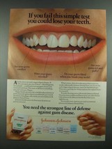 1988 Johnson & Johnson Floss Ad - If You Fail This Simple Test - $18.49