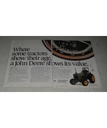 1988 John Deere Tractors Ad - Some Show Their Age - £14.54 GBP