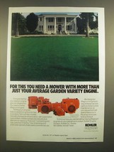 1988 Kohler Engines Ad - You Need a Mower With More - $18.49