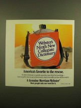 1988 Merriam-Webster Webster&#39;s Ninth new Collegiate Dictionary Ad - $18.49