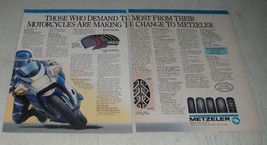 1988 Metzeler Motorcycle Tires Ad - Making the Change - $18.49