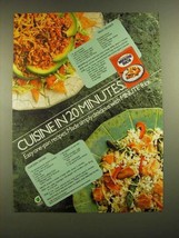 1988 Minute Rice Ad - Taco delight and chicken Divan recipes - $18.49