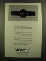 1988 Movado Sapphire Museum Watch Ad - $18.49