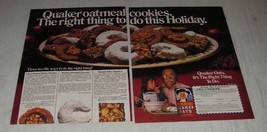 1988 Quaker Oats Ad - Wilford Brimley - Oatmeal Cookies - £13.89 GBP