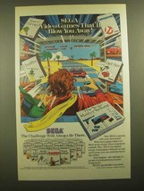 1988 Sega Video Games Ad - Games That&#39;ll Blow You Away! - £14.54 GBP