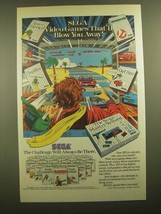 1988 Sega Video Games Ad - Games That&#39;ll Blow You Away! - £14.29 GBP