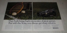 1988 Sony Handycam Pro Video 8 Camcorder Ad - Memories of Great Games - £14.53 GBP