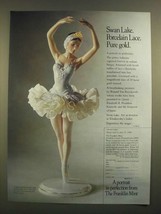 1988 The Franklin Mint Ad - Swan Lake Porcelain by Ronald Van Ruyckevelt - £13.81 GBP