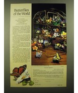 1988 The Franklin Mint Butterflies of the World Porcelain Sculptures Ad - $18.49