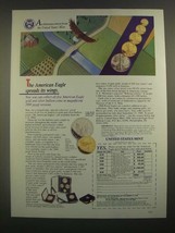 1988 United States Mint American Eagle Coins Ad - Spreads Its Wings - £14.54 GBP