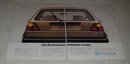 1988 Volkswagen Golf GL Car Ad - Join the American Autobahn Society - £14.54 GBP