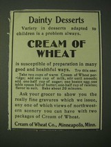 1900 Cream of Wheat Cereal Ad - Dainty Desserts - $18.49