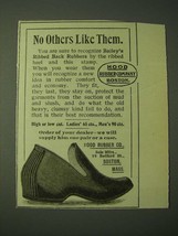 1900 Hood Rubber Co. Bailey&#39;s Ribbed Back Rubbers Ad - No others like them - $18.49
