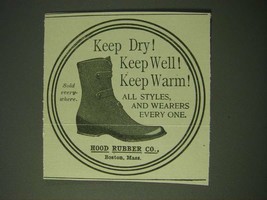 1900 Hood Rubber Co. Shoes Ad - Keep dry! Keep Well! Keep Warm! - £14.72 GBP