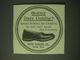 1900 Hood Rubber Co. Shoes Ad - Stormy days coming? - $18.49