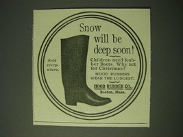 1900 Hood Rubber Co. Boots Ad - Snow will be deep soon - £14.72 GBP