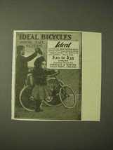 1900 Ideal Bicycles Ad - Ideal Bicycles insure safe return - £14.87 GBP