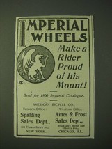 1900 Imperial Wheels Bicycle Ad - Make a rider proud of his Mount - £14.78 GBP