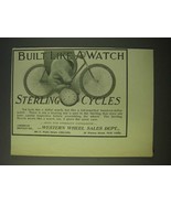 1900 Sterling Cycles Bicycles Ad - Built like a watch - £14.78 GBP