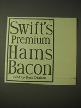 1900 Swift&#39;s Premium Hams and Bacon Ad - Sold by Best Dealers - £14.78 GBP