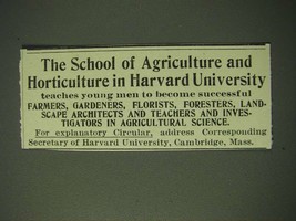 1900 The School of Agriculture and Horticulture in Harvard University Ad - £14.55 GBP