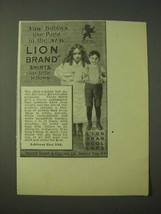 1900 United Shirt &amp; Collar Lion Brand Shirts Ad - Now Bobby&#39;s like Papa - £14.53 GBP