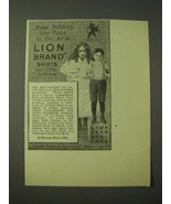 1900 United Shirt &amp; Collar Lion Brand Shirts Ad - Now Bobby&#39;s like Papa - £14.78 GBP