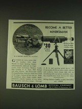 1934 Bausch &amp; Lomb Spotting Scope Ad - R.E. Louden - Become a better marksman - £14.78 GBP