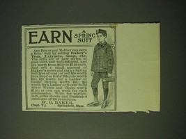 1900 W.G. Baker&#39;s Teas, Extracts, Soap Ad - Earn a spring suit - £14.81 GBP