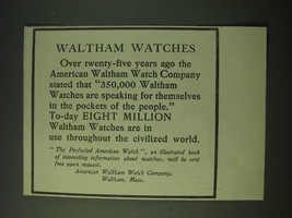 1900 Waltham Watches Ad - Speaking for Themselves - £14.78 GBP