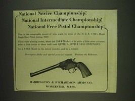 1932 Harrington &amp; Richardson Single-Shot Pistol U.S.R.A. Model Ad - National - £14.78 GBP