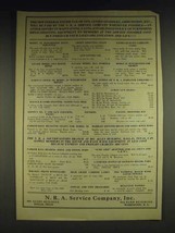 1932 N.R.A. Service Company Ad - The new Federal Excise tax of 10% levied - £14.74 GBP
