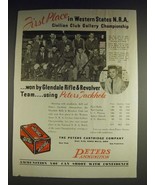 1933 Peters Outdoor Tackhole Ammunition Ad - Glendale Rifle &amp; Revolver Club - £14.54 GBP