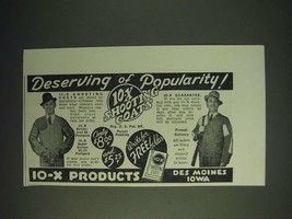 1936 10-X Aristocrat and Super Deluxe Shooting Coats Ad - Deserving - $18.49