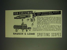 1936 Bausch & Lomb N.R.A. Model Prism Spotting Scope Ad - For Christmas - $18.49