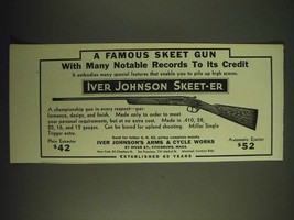 1936 Iver Johnson Skeet-Er Gun Ad - A famous skeet gun - £14.50 GBP