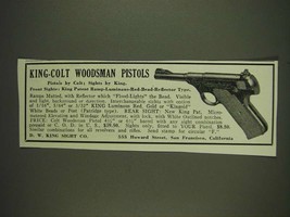 1934 D.W. King Sight Co. Ad - King-Colt Woodsman Pistols - £14.44 GBP