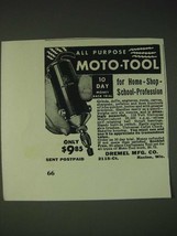 1937 Dremel Moto-Tool Ad - All Purpose Moto-Tool for home-shop-school-profession - £14.58 GBP
