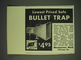 1937 Montgomery Ward Bullet Trap Ad - Lowest priced safe Bullet trap - £14.55 GBP