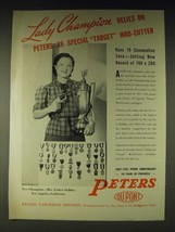 1937 Peters .38 Special Target Wad-Cutter Ammunition Ad - Esther Sichler - £14.57 GBP